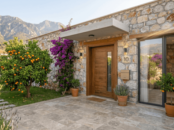 Moderne 3+1 Villa in Lara – Privater Pool & Bergblick