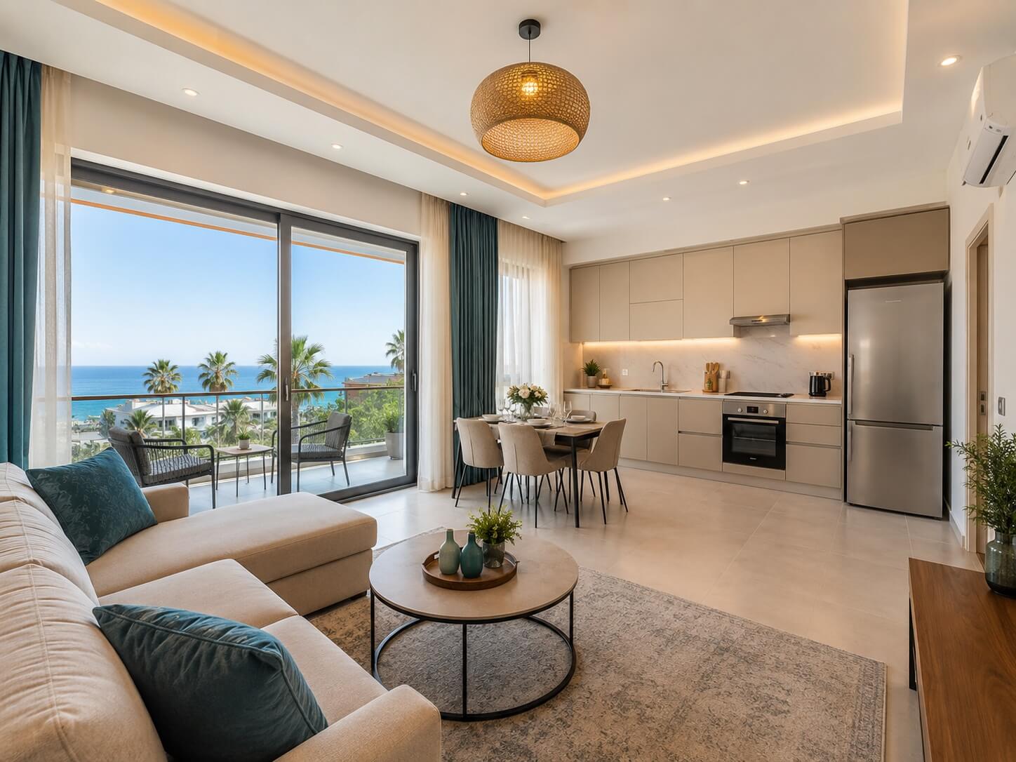 Moderne 2+1 Wohnung in Konyaaltı – Meerblick & Vollausstattung