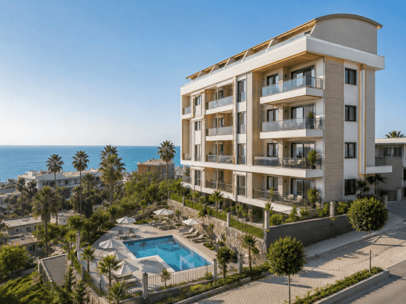 Moderne 2+1 Wohnung in Konyaaltı – Meerblick & Vollausstattung